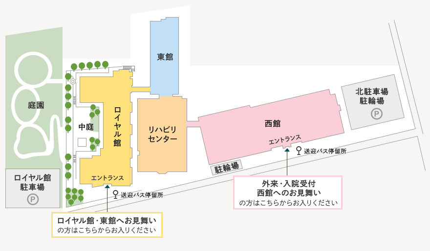 初富保健病院 建物配置図